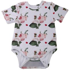 Love Spring Floral Baby Short Sleeve Onesie Bodysuit