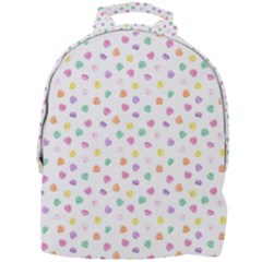 Valentines Day Candy Hearts Pattern - White Mini Full Print Backpack by JessySketches