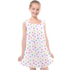 Valentines Day Candy Hearts Pattern - White Kids  Cross Back Dress by JessySketches