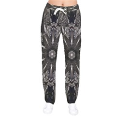 Mechanical Mandala Women Velvet Drawstring Pants by MRNStudios