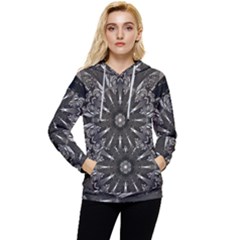 Mechanical Mandala Women s Lightweight Drawstring Hoodie by MRNStudios