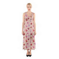 Sweet Heart Sleeveless Maxi Dress by SychEva