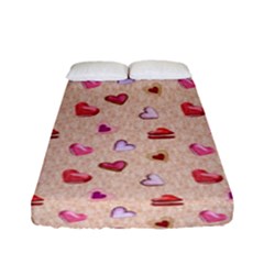 Sweet Heart Fitted Sheet (full/ Double Size) by SychEva