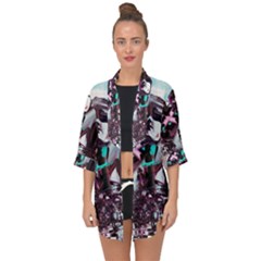 Merlot Lover Open Front Chiffon Kimono by MRNStudios