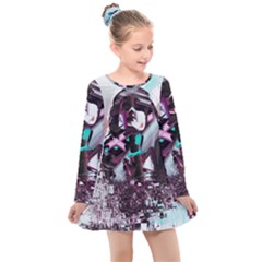 Merlot Lover Kids  Long Sleeve Dress by MRNStudios