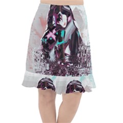 Merlot Lover Fishtail Chiffon Skirt by MRNStudios