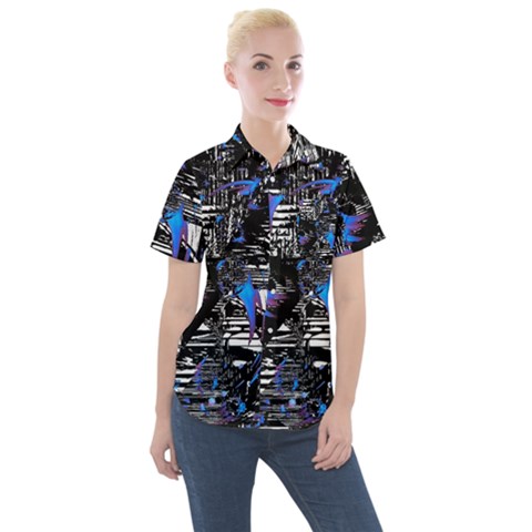 Spin Cycle Women s Short Sleeve Pocket Shirt by MRNStudios