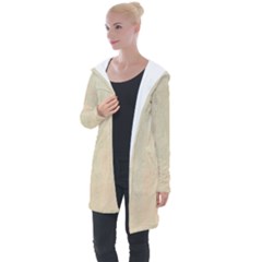 Wood floor art Longline Hooded Cardigan