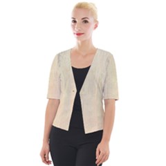 Wood floor art Cropped Button Cardigan