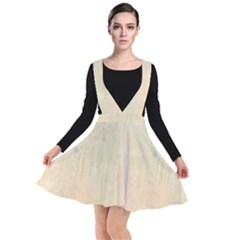 Wood floor art Plunge Pinafore Dress