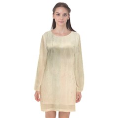 Wood floor art Long Sleeve Chiffon Shift Dress 