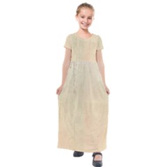 Wood floor art Kids  Short Sleeve Maxi Dress
