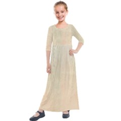 Wood floor art Kids  Quarter Sleeve Maxi Dress