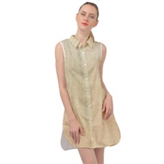 Wood floor art Sleeveless Shirt Dress