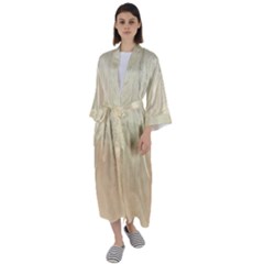 Wood floor art Maxi Satin Kimono