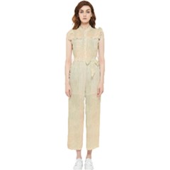 Wood floor art Women s Frill Top Chiffon Jumpsuit