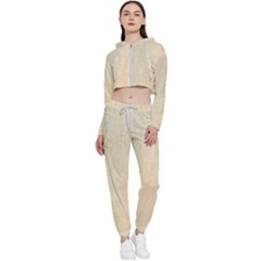 Wood floor art Cropped Zip Up Lounge Set