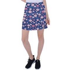 Flowers Pattern Tennis Skirt