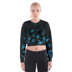 Flowers Pattern Cropped Sweatshirt by Sparkle