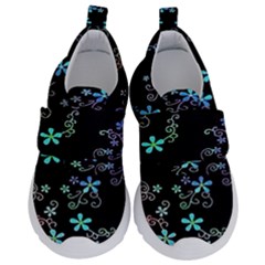 Flowers Pattern Kids  Velcro No Lace Shoes by Sparkle