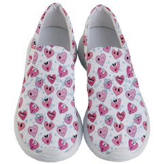 Funny Hearts Women s Lightweight Slip Ons by SychEva