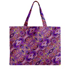 Liquid Art Pouring Abstract Seamless Pattern Tiger Eyes Zipper Mini Tote Bag