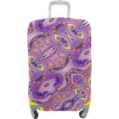 Liquid Art Pouring Abstract Seamless Pattern Tiger Eyes Luggage Cover (large) by artico