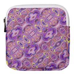 Liquid Art Pouring Abstract Seamless Pattern Tiger Eyes Mini Square Pouch by artico