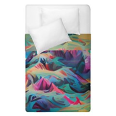 Colorful Mountains Duvet Cover Double Side (single Size) by Dazzleway