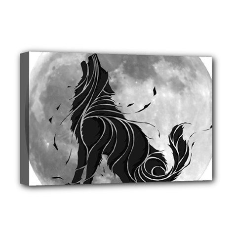 Lobo-lunar Deluxe Canvas 18  X 12  (stretched)