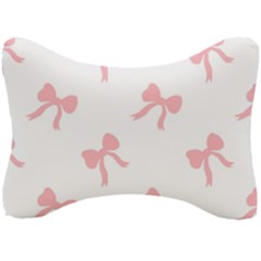 Pink Ribbons Pattern Seat Head Rest Cushion by Littlebird