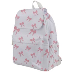 Pink Bow Pattern Top Flap Backpack by Littlebird