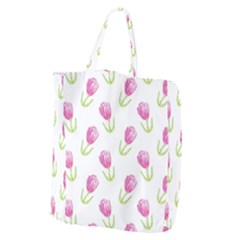 Tulips Watercolor Pattern Giant Grocery Tote by Littlebird