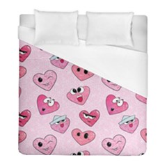 Emoji Heart Duvet Cover (full/ Double Size) by SychEva