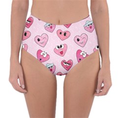 Emoji Heart Reversible High-waist Bikini Bottoms by SychEva