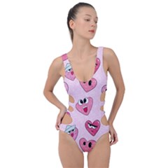 Emoji Heart Side Cut Out Swimsuit by SychEva