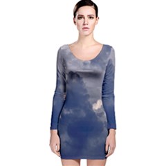 Kingdom Of The Sky Long Sleeve Velvet Bodycon Dress by DimitriosArt