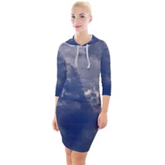 Kingdom of the sky Quarter Sleeve Hood Bodycon Dress