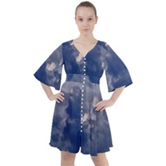 Kingdom of the sky Boho Button Up Dress