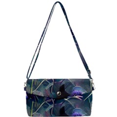 Dark Floral Removable Strap Clutch Bag by Dazzleway