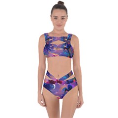 Floral Bandaged Up Bikini Set  by Dazzleway