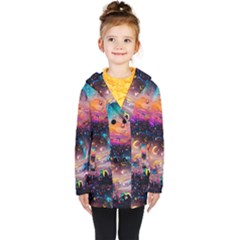 Galaxy Glass Kids  Double Breasted Button Coat