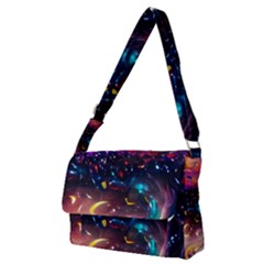 Galaxy Glass Full Print Messenger Bag (m)