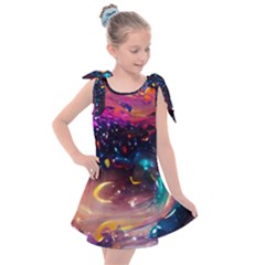 Galaxy Glass Kids  Tie Up Tunic Dress