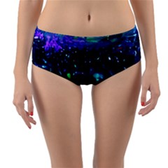 Blue Galaxy Reversible Mid-waist Bikini Bottoms by Dazzleway