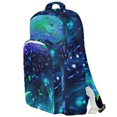 Blue Galaxy Double Compartment Backpack by Dazzleway
