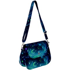 Blue Galaxy Saddle Handbag by Dazzleway