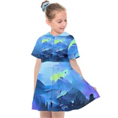 Moon Mountains Kids  Sailor Dress by Dazzleway