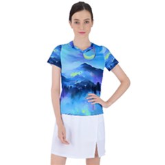 Moon mountains Women s Sports Top