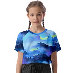 Moon mountains Kids  Basic Tee